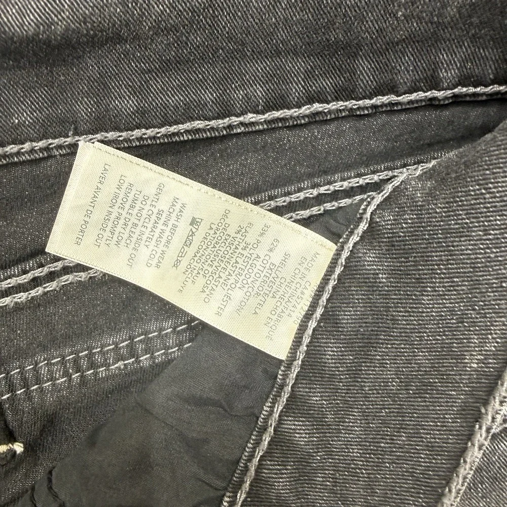 True Religion Geno Relaxed Slim Big T Flap Jeans Men's size 38 38x31 black
